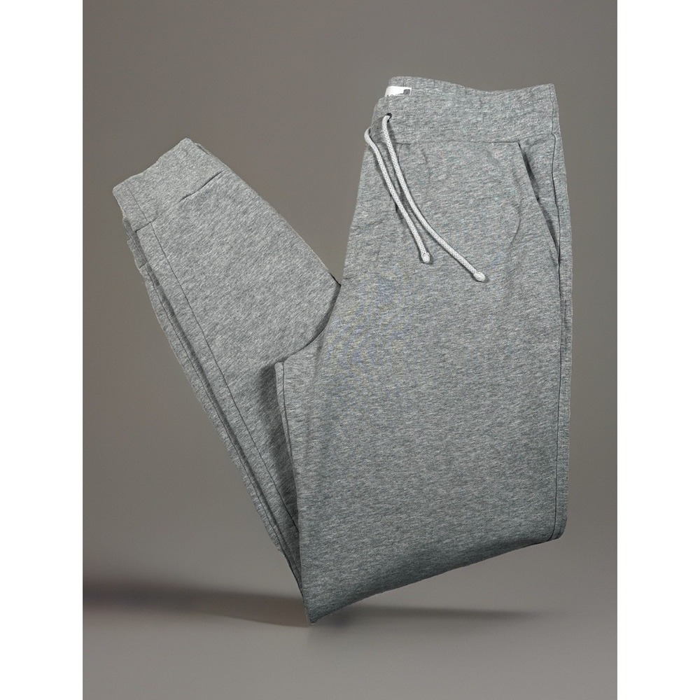 Mott & Bow Mens Small Gray French Terry Cotton Drawstring Jogger Sweatpants